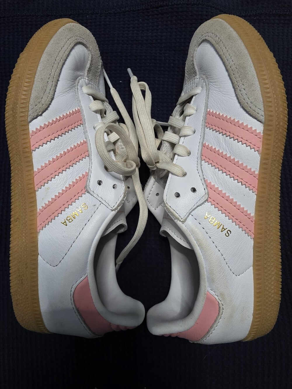 Adidas Samba OG Kids White Pink Gum Sole Sneakers